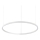 Ideal Lux - LED ljuskrona med textilsladd ORACLE SLIM LED/38W/230V 4000K diameter 70 cm vit