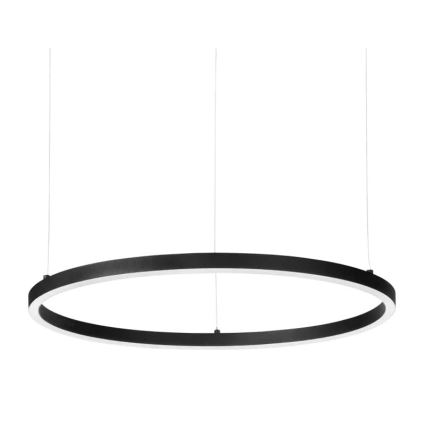 Ideal Lux - LED ljusreglerad ljuskrona på textilsladd ORACLE SLIM LED/39W/230V 3000K diameter 70 cm svart