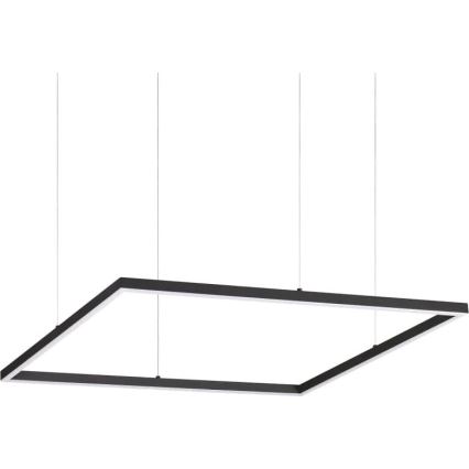 Ideal Lux - LED ljuskrona med textilsladd ORACLE SLIM LED/41W/230V 3000K 70x70 cm svart