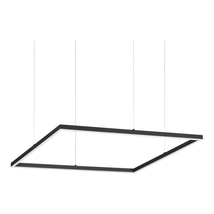 Ideal Lux - LED ljuskrona med textilsladd ORACLE SLIM LED/41W/230V 3000K 70x70 cm svart