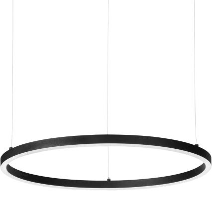 Ideal Lux - LED ljusreglerad ljuskrona på textilsladd ORACLE SLIM LED/43W/230V 3000K diameter 90 cm svart