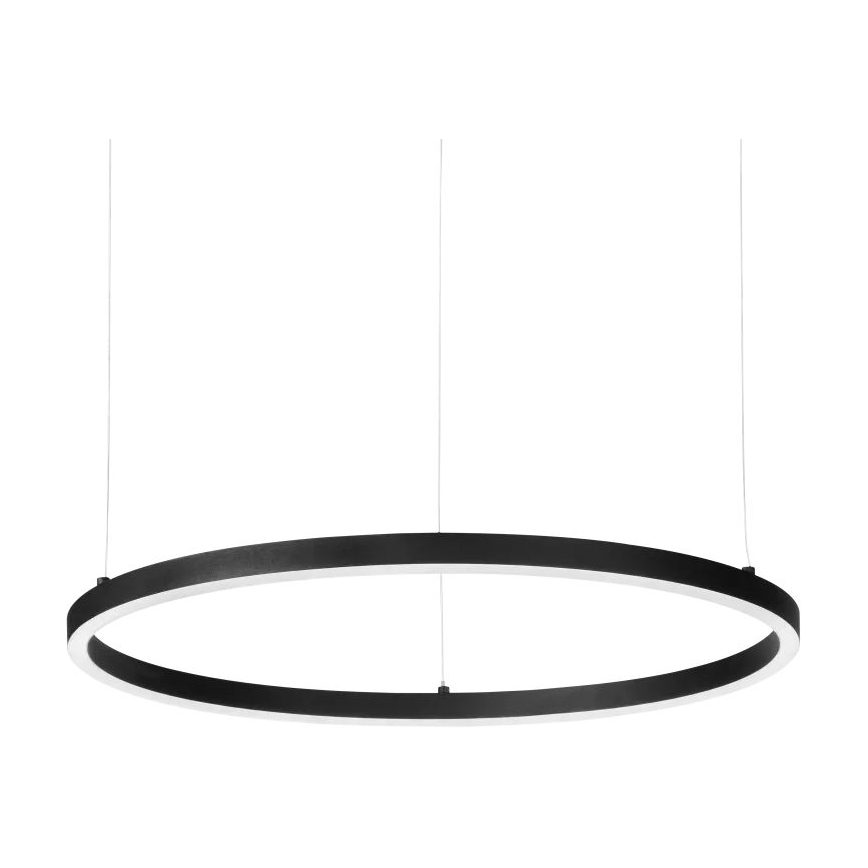 Ideal Lux - LED ljuskrona med textilsladd ORACLE SLIM LED/53W/230V 2700K diameter 90 cm svart