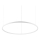 Ideal Lux - LED ljuskrona med textilsladd ORACLE SLIM LED/53W/230V 2700K diameter 90 cm vit