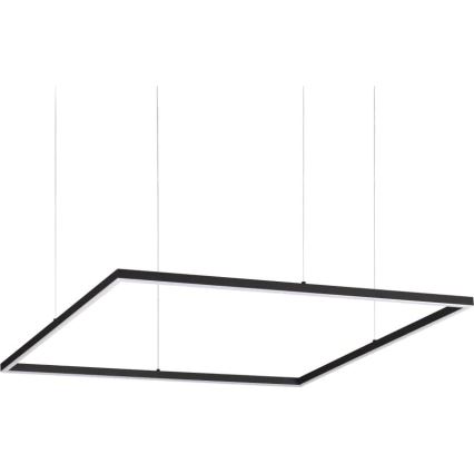 Ideal Lux - LED ljuskrona med textilsladd ORACLE SLIM LED/53W/230V 3000K 90x90 cm svart