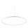 Ideal Lux - LED ljuskrona med textilsladd ORACLE SLIM LED/55W/230V 4000K diameter 90 cm vit