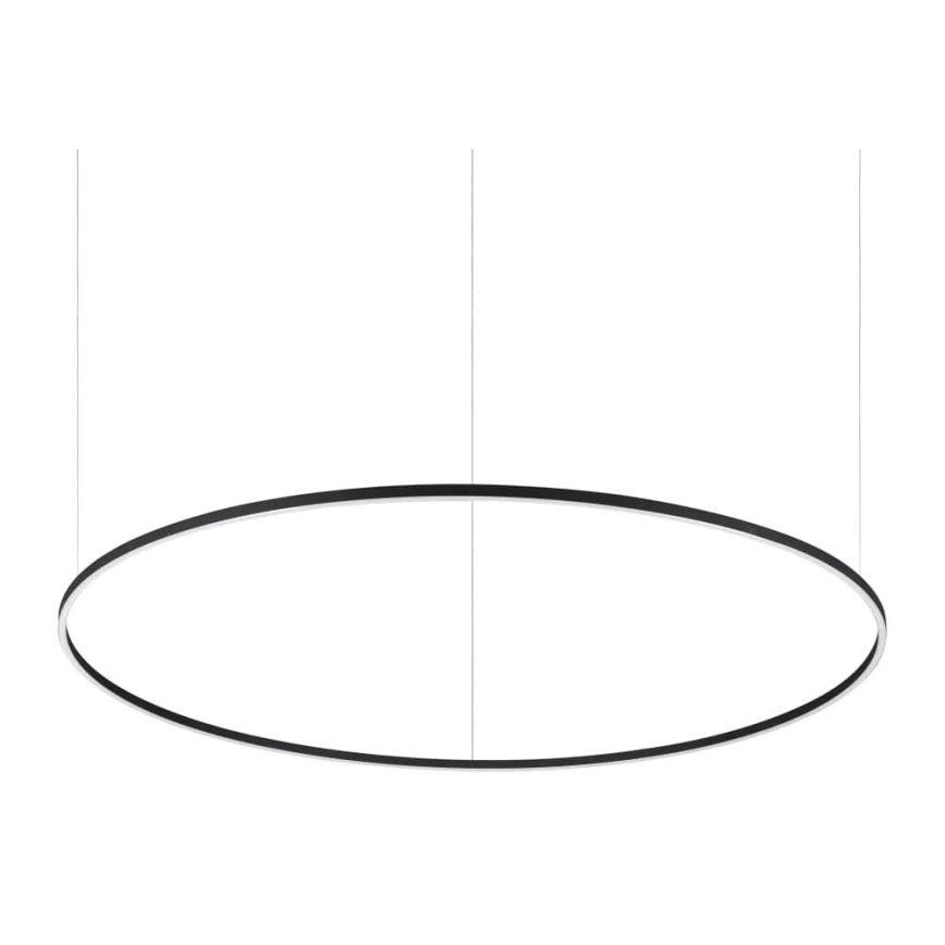 Ideal Lux - LED ljusreglerad ljuskrona på textilsladd ORACLE SLIM LED/76W/230V 3000K diameter 150 cm svart