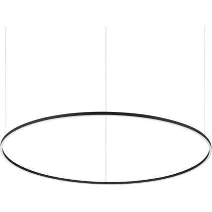 Ideal Lux - LED ljuskrona med textilsladd ORACLE SLIM LED/83W/230V 2700K diameter 150 cm svart