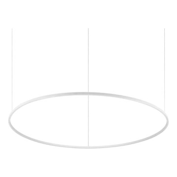 Ideal Lux - LED ljuskrona med textilsladd ORACLE SLIM LED/89W/230V 3000K diameter 150 cm vit
