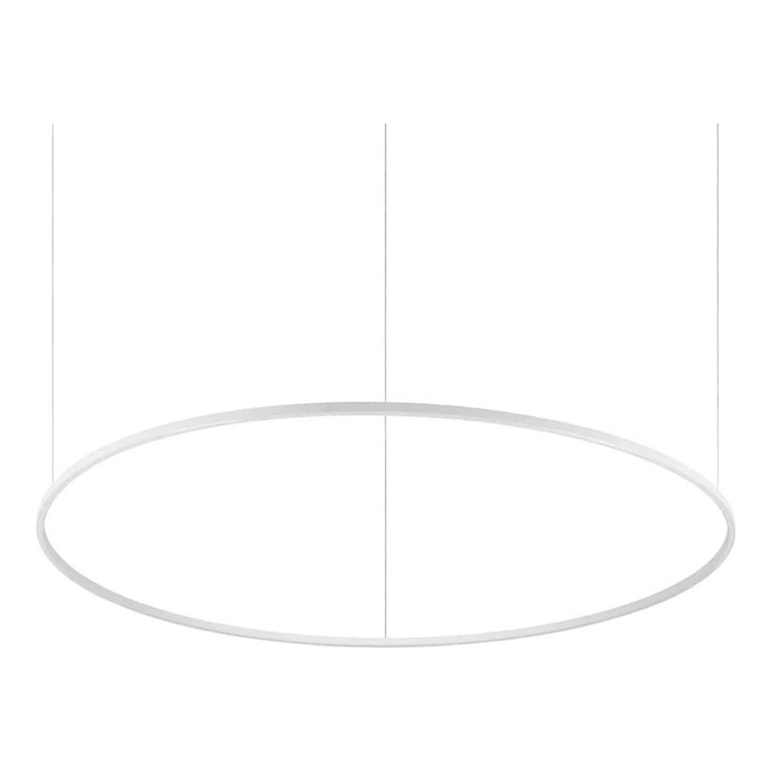 Ideal Lux - LED ljuskrona med textilsladd ORACLE SLIM LED/89W/230V 3000K diameter 150 cm vit