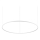 Ideal Lux - LED ljuskrona med textilsladd ORACLE SLIM LED/89W/230V 3000K diameter 150 cm vit