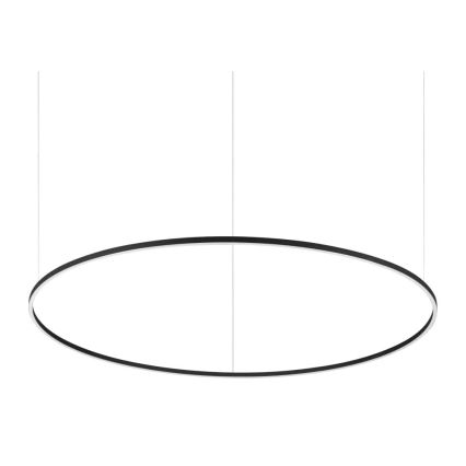 Ideal Lux - LED ljuskrona med textilsladd ORACLE SLIM LED/89W/230V 4000K diameter 150 cm svart