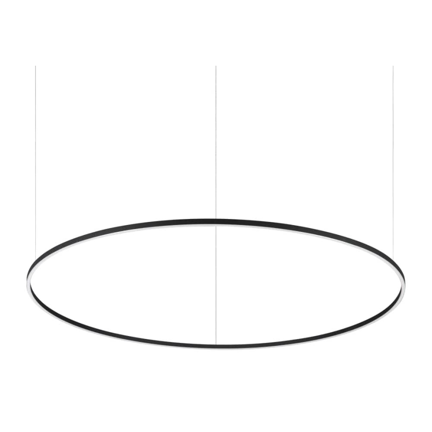 Ideal Lux - LED ljuskrona med textilsladd ORACLE SLIM LED/89W/230V 4000K diameter 150 cm svart