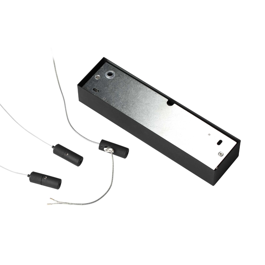 Ideal Lux - LED ljuskrona med textilsladd ORACLE SLIM LED/89W/230V 4000K diameter 150 cm svart