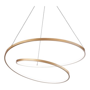Ideal Lux - LED ljuskrona med textilsladd OZ LED/52W/230V diameter 80 cm CRI 90 guld