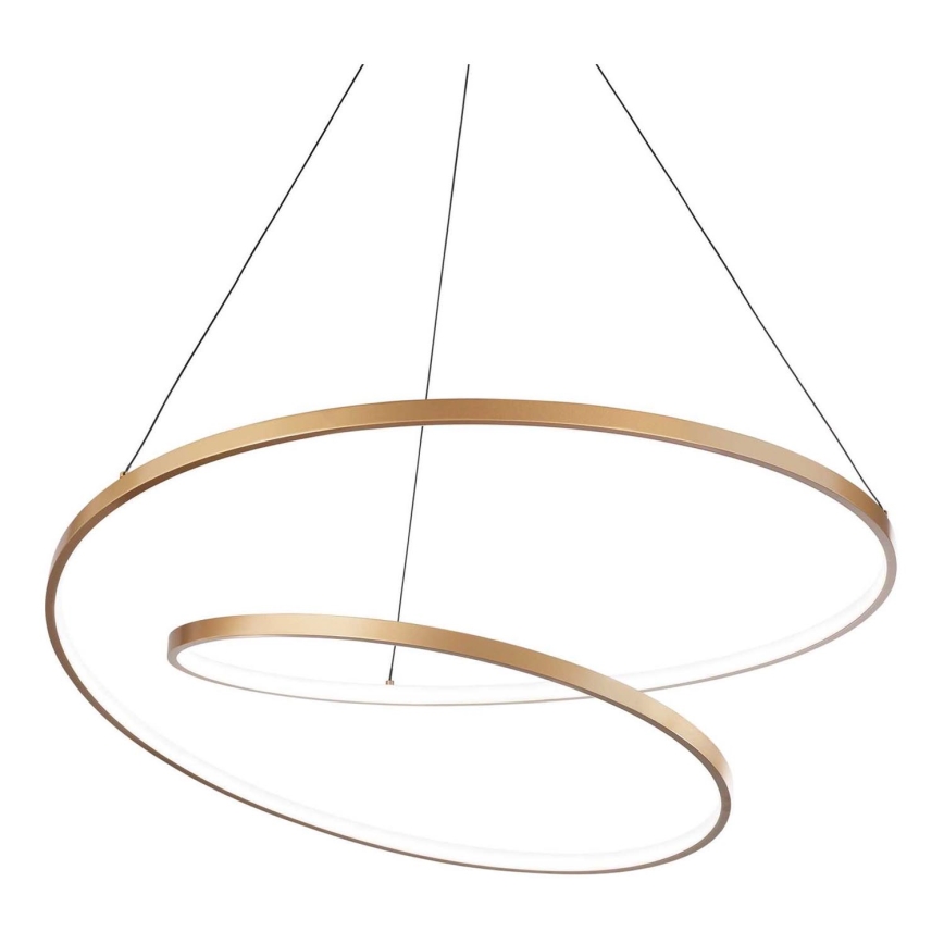 Ideal Lux - LED ljuskrona med textilsladd OZ LED/52W/230V diameter 80 cm CRI 90 guld