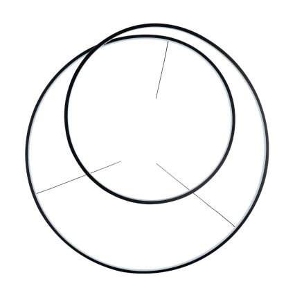 Ideal Lux - LED ljuskrona med textilsladd OZ LED/52W/230V diameter 80 cm CRI 90 svart