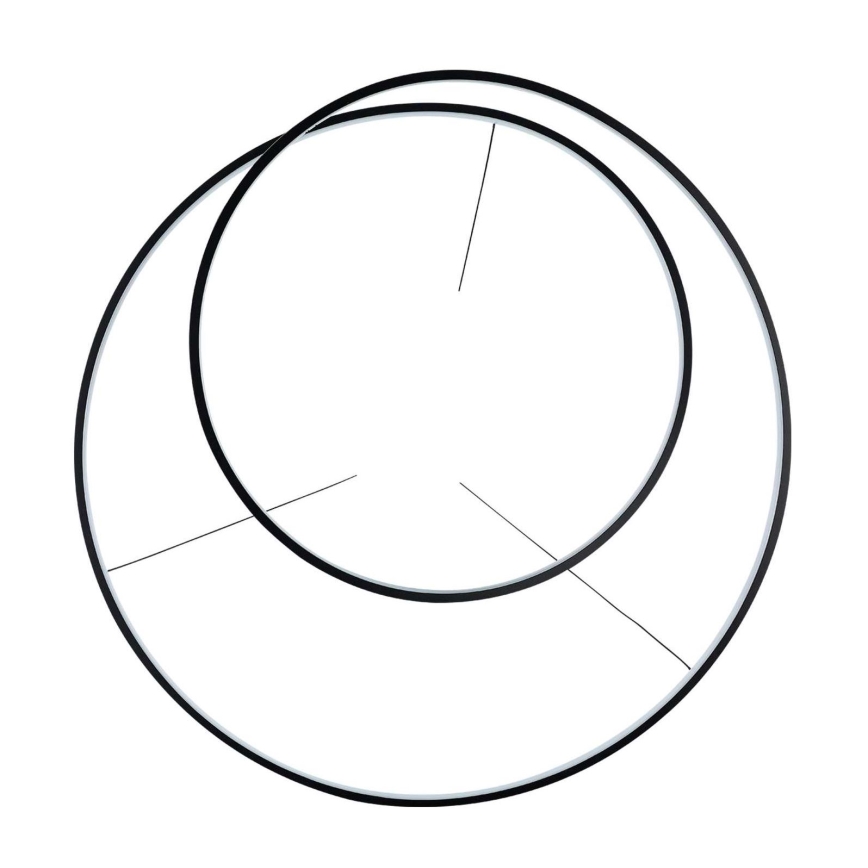 Ideal Lux - LED ljuskrona med textilsladd OZ LED/52W/230V diameter 80 cm CRI 90 svart