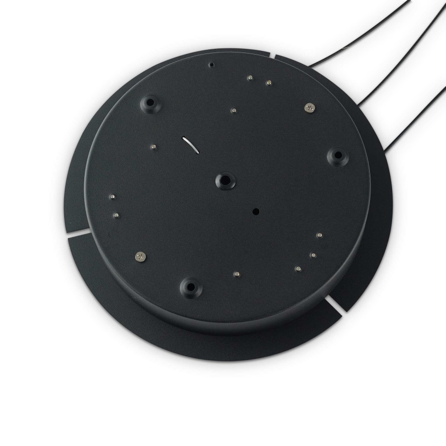 Ideal Lux - LED ljuskrona med textilsladd OZ LED/52W/230V diameter 80 cm CRI 90 svart