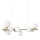 Ideal Lux - LED ljuskrona med textilsladd PERLAGE 10xG9/3W/230V 81 cm guld/vit