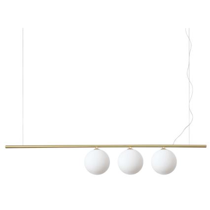 Ideal Lux - LED ljuskrona med textilsladd PERLINE 3xG9/3W/230V guld