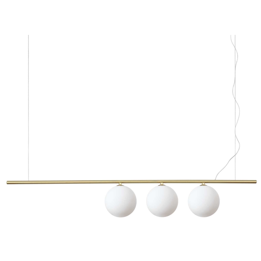 Ideal Lux - LED ljuskrona med textilsladd PERLINE 3xG9/3W/230V guld