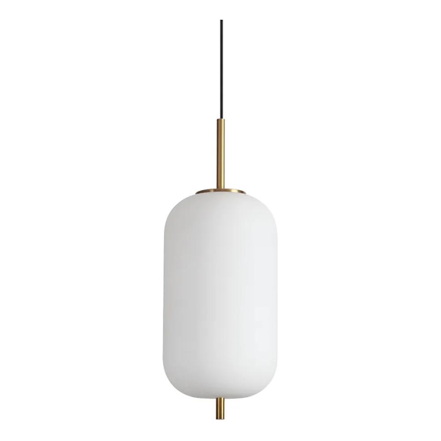 Ideal Lux - LED ljuskrona med textilsladd UMILE LED/20W/230V diameter 22 cm CRI 90 mässing/vit