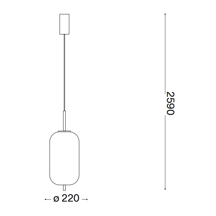 Ideal Lux - LED ljuskrona med textilsladd UMILE LED/20W/230V diameter 22 cm CRI 90 mässing/vit