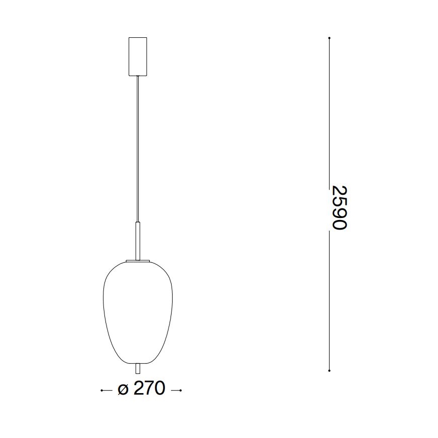 Ideal Lux - LED ljuskrona med textilsladd UMILE LED/20W/230V diameter 27 cm CRI 90 mässing/vit
