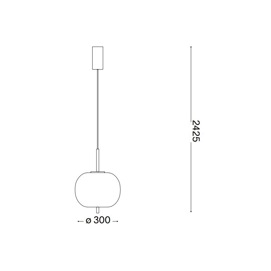 Ideal Lux - LED ljuskrona med textilsladd UMILE LED/20W/230V diameter 30 cm CRI 90 mässing/vit