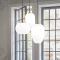 Ideal Lux - LED ljuskrona med textilsladd UMILE LED/55W/230V diameter 60 cm CRI 90 mässing/vit