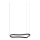 Ideal Lux - LED ljuskrona med textilsladd WAVES LED/37W/230V CRI 90 svart