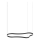Ideal Lux - LED ljuskrona med textilsladd WAVES LED/45W/230V CRI 90 svart