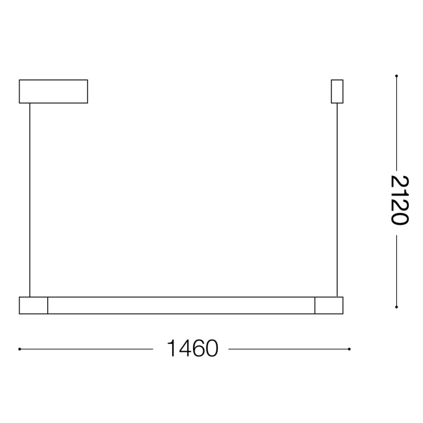 Ideal Lux - LED ljuskrona med textilsladd YOKO LED/17W/230V CRI 90 svart