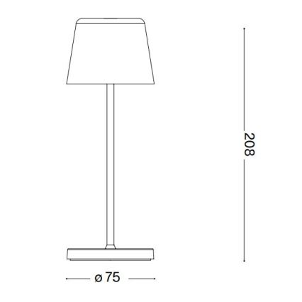 Ideal Lux - LED Ljusreglerad beröring utomhus bordslampa CUTE LED/2,5W/3,7V USB 2200-2700K IP65 brun