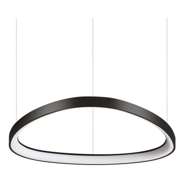 Ideal Lux - LED ljusreglerad ljuskrona på textilsladd GEMINI LED/48W/230V diameter 61 cm CRI 90 svart