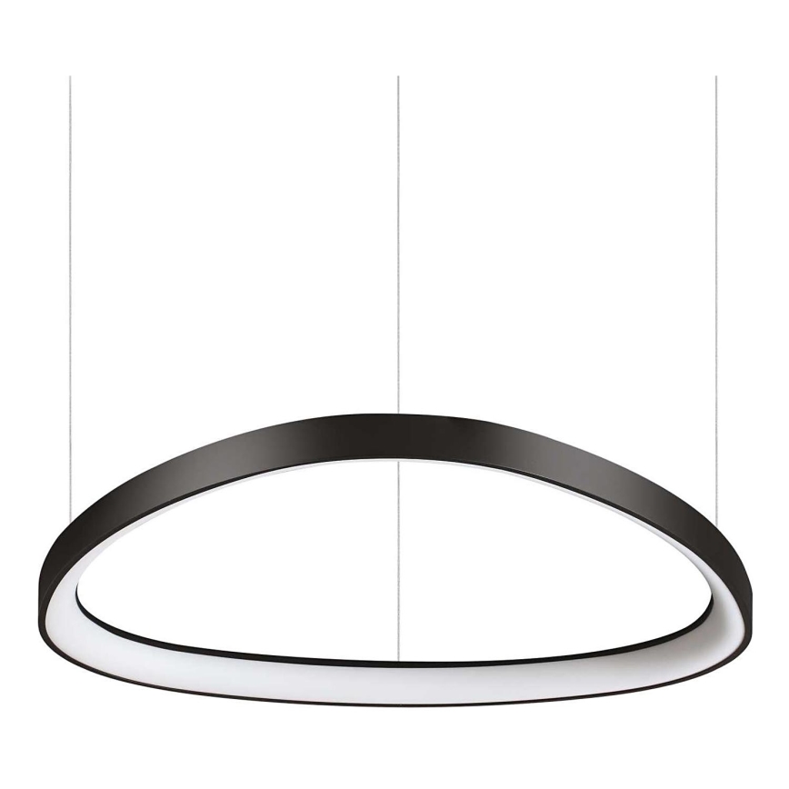 Ideal Lux - LED ljusreglerad ljuskrona på textilsladd GEMINI LED/48W/230V diameter 61 cm CRI 90 svart