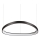Ideal Lux - LED ljusreglerad ljuskrona på textilsladd GEMINI LED/48W/230V diameter 61 cm CRI 90 svart