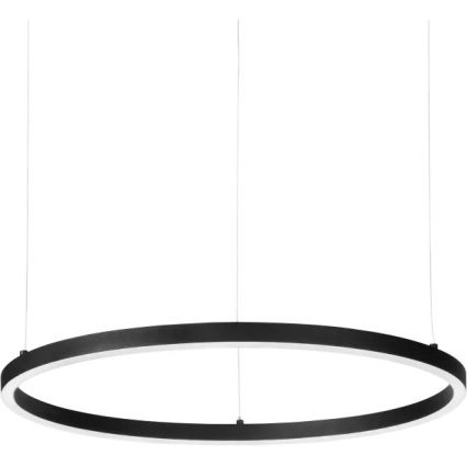 Ideal Lux - LED ljusreglerad ljuskrona på textilsladd ORACLE SLIM LED/28W/230V 4000K diameter 50 cm CRI 90 svart