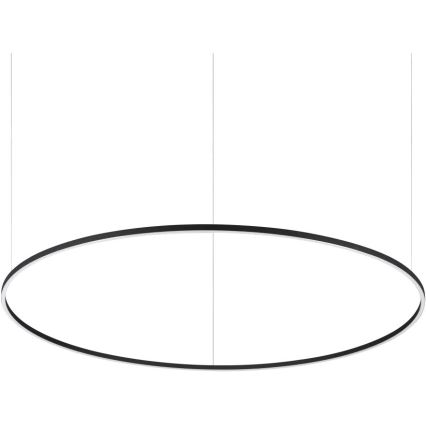 Ideal Lux - LED ljusreglerad ljuskrona på textilsladd ORACLE SLIM LED/83W/230V 4000K diameter 150 cm CRI 90 svart