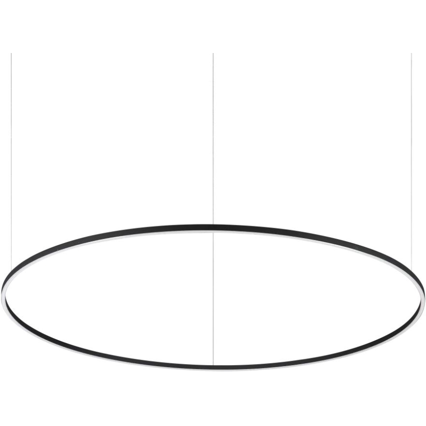 Ideal Lux - LED ljusreglerad ljuskrona på textilsladd ORACLE SLIM LED/83W/230V 4000K diameter 150 cm CRI 90 svart