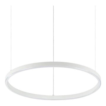 Ideal Lux - LED ljusreglerad ljuskrona på textilsladd ORACLE SLIM LED/29W/230V 3000K diameter 50 cm vit