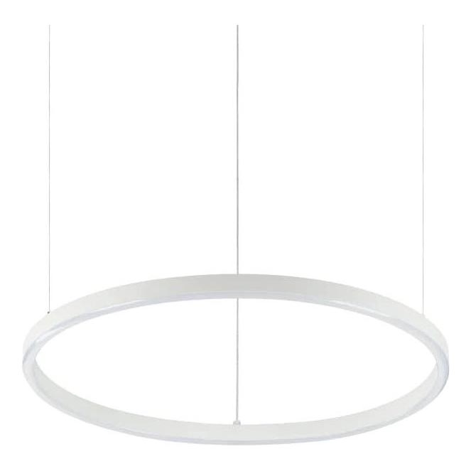 Ideal Lux - LED ljusreglerad ljuskrona på textilsladd ORACLE SLIM LED/29W/230V 3000K diameter 50 cm vit