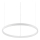 Ideal Lux - LED ljusreglerad ljuskrona på textilsladd ORACLE SLIM LED/29W/230V 3000K diameter 50 cm vit