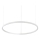 Ideal Lux - LED ljusreglerad ljuskrona på textilsladd ORACLE SLIM LED/39W/230V 3000K diameter 70 cm vit