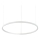 Ideal Lux - LED ljusreglerad ljuskrona på textilsladd ORACLE SLIM LED/40W/230V 4000K diameter 70 cm CRI 90 vit