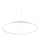Ideal Lux - LED ljusreglerad ljuskrona på textilsladd ORACLE SLIM LED/42W/230V 4000K diameter 90 cm CRI 90 vit