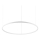 Ideal Lux - LED ljusreglerad ljuskrona på textilsladd ORACLE SLIM LED/43W/230V 3000K diameter 90 cm vit