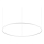 Ideal Lux - LED ljusreglerad ljuskrona på textilsladd ORACLE SLIM LED/76W/230V 3000K diameter 150 cm vit