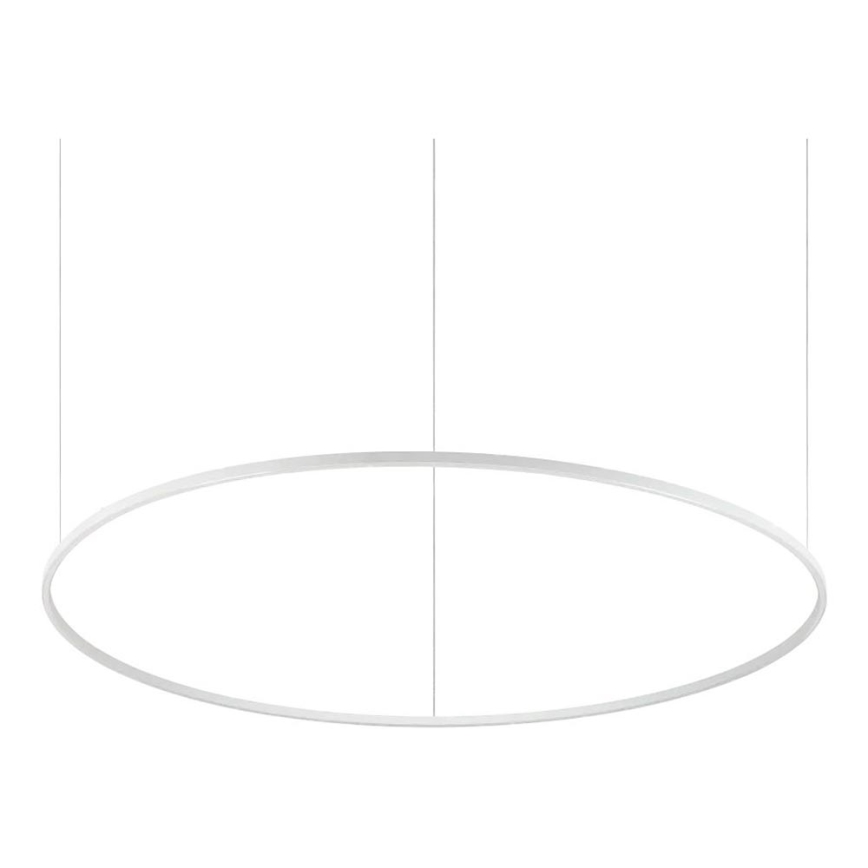 Ideal Lux - LED ljusreglerad ljuskrona på textilsladd ORACLE SLIM LED/83W/230V 4000K diameter 150 cm CRI 90 vit
