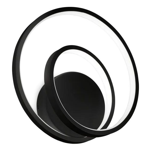 Ideal Lux - LED ljusreglerad vägglampa OZ LED/28W/230V CRI 90 svart